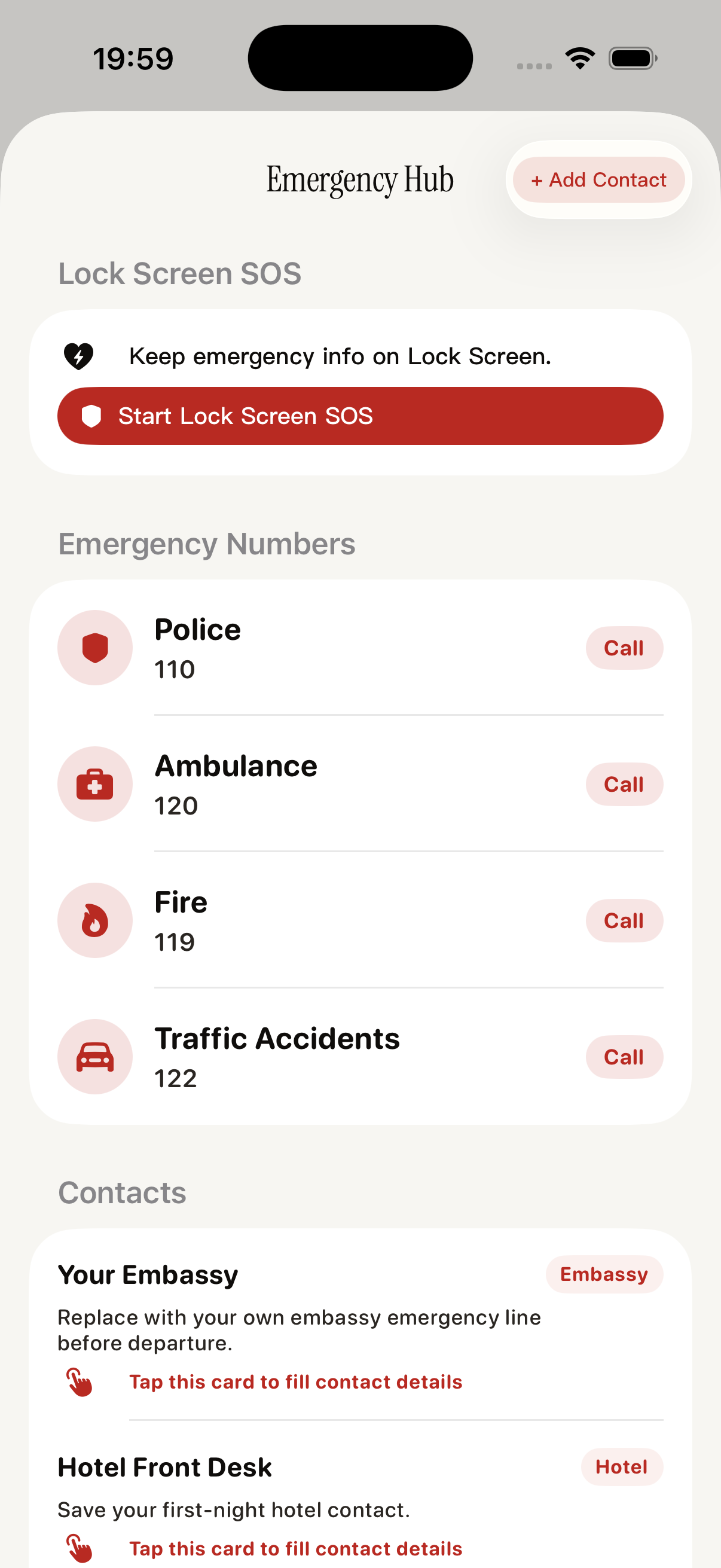 China Ready Travel emergency hub screenshot